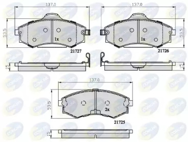 Комплект тормозных колодок COMLINE CBP31741