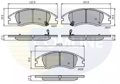 Комплект тормозных колодок COMLINE CBP31321