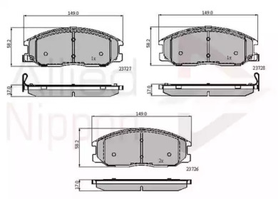 Комплект тормозных колодок COMLINE ADB3902