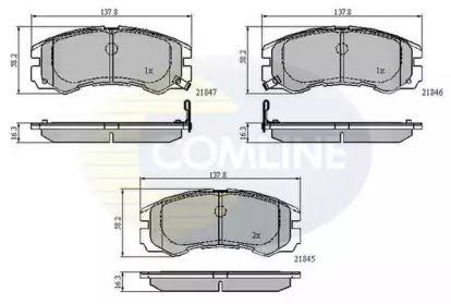 Комплект тормозных колодок COMLINE CBP3229