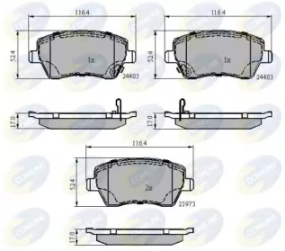 Комплект тормозных колодок COMLINE CBP3984