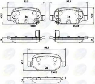 Комплект тормозных колодок COMLINE CBP31559