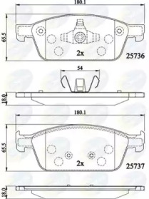 Комплект тормозных колодок COMLINE CBP02196