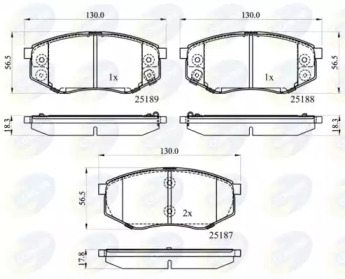 Комплект тормозных колодок COMLINE CBP32194