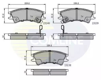 Комплект тормозных колодок COMLINE CBP3488