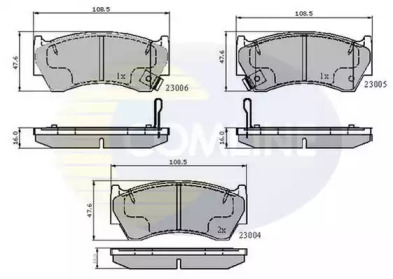 Комплект тормозных колодок COMLINE CBP3449