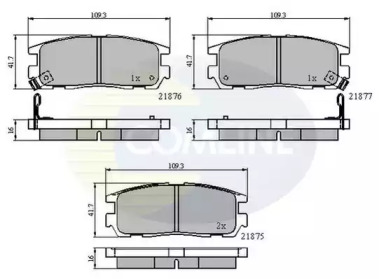 Комплект тормозных колодок COMLINE CBP3461