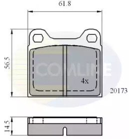 Комплект тормозных колодок COMLINE CBP0731