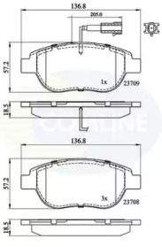 Комплект тормозных колодок COMLINE CBP11038