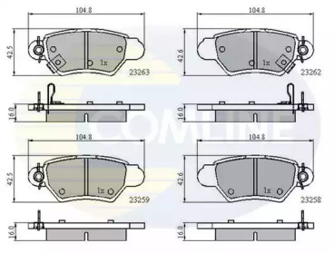 Комплект тормозных колодок COMLINE CBP3750