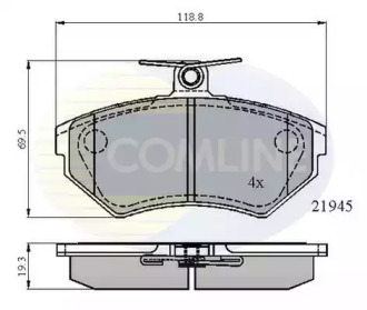 Комплект тормозных колодок COMLINE CBP0736