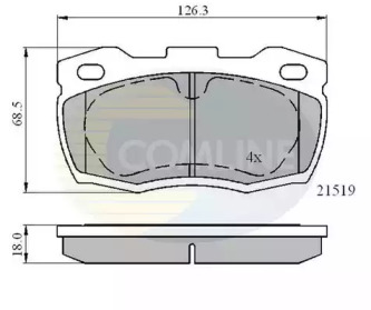 Комплект тормозных колодок COMLINE CBP01052