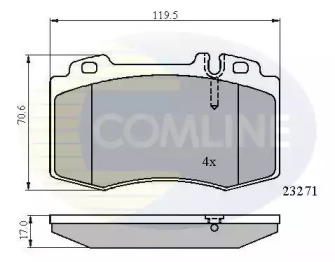 Комплект тормозных колодок COMLINE CBP01117