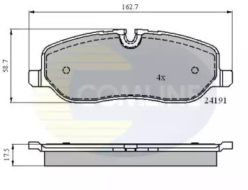 Комплект тормозных колодок COMLINE CBP01533