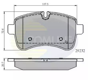 Комплект тормозных колодок COMLINE CBP01617