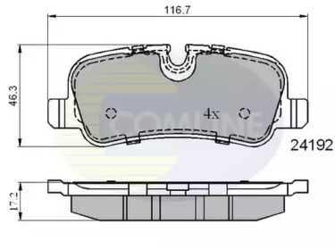 Комплект тормозных колодок COMLINE CBP01726