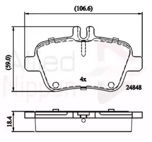 Комплект тормозных колодок COMLINE ADB02209