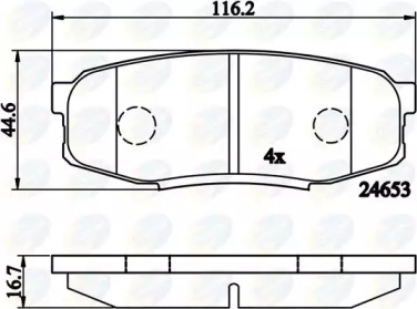 Комплект тормозных колодок COMLINE CBP02124