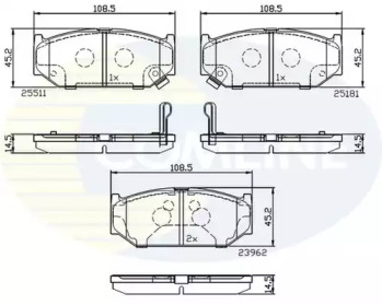 Комплект тормозных колодок COMLINE CBP32245