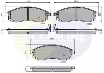 Комплект тормозных колодок COMLINE CBP3776