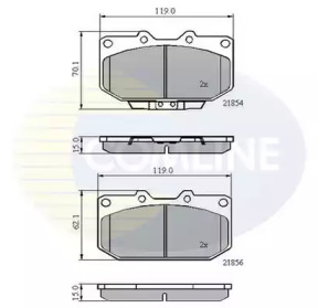 Комплект тормозных колодок COMLINE CBP3829