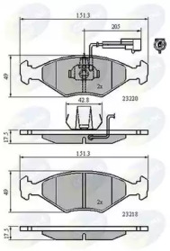 Комплект тормозных колодок COMLINE CBP11295