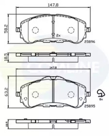 Комплект тормозных колодок COMLINE CBP32232