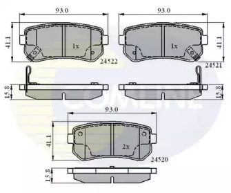 Комплект тормозных колодок COMLINE CBP31543