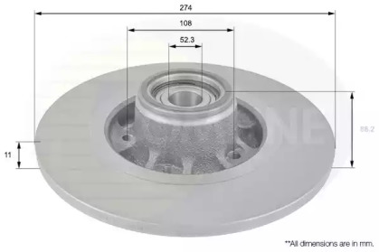 Тормозной диск COMLINE ADC3009