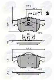 Комплект тормозных колодок COMLINE CBP11718