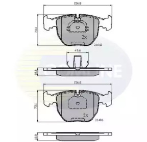 Комплект тормозных колодок COMLINE CBP01096