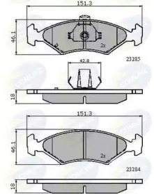 Комплект тормозных колодок COMLINE CBP3444