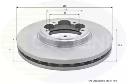 Тормозной диск COMLINE ADC1250V