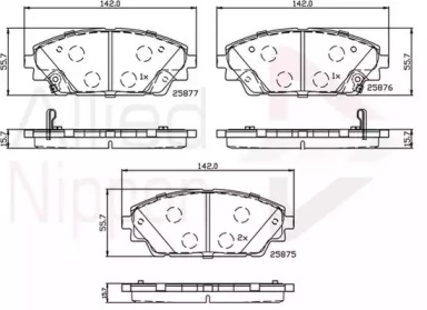 Комплект тормозных колодок COMLINE ADB32242