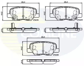 Комплект тормозных колодок COMLINE CBP32238