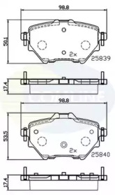 Комплект тормозных колодок COMLINE CBP32234