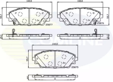 Комплект тормозных колодок COMLINE CBP32242