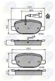 Комплект тормозных колодок COMLINE CBP11769