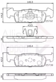 Комплект тормозных колодок COMLINE ADB02223