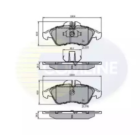 Комплект тормозных колодок COMLINE CBP0212