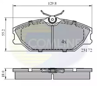 Комплект тормозных колодок COMLINE CBP0526