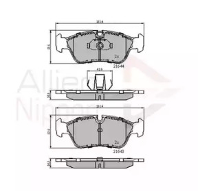 Комплект тормозных колодок COMLINE ADB01023