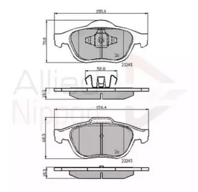 Комплект тормозных колодок COMLINE ADB01116