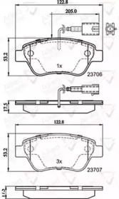 Комплект тормозных колодок COMLINE ADB11037