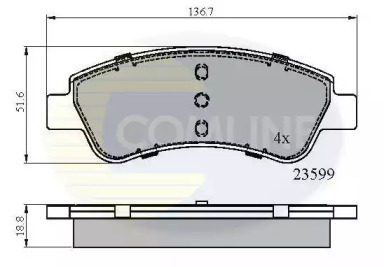 Комплект тормозных колодок COMLINE CBP01525