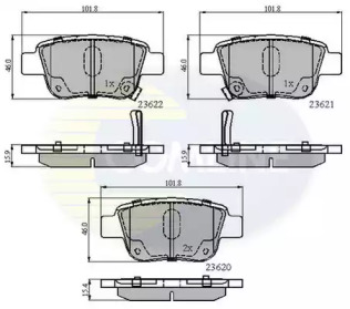 Комплект тормозных колодок COMLINE CBP31141