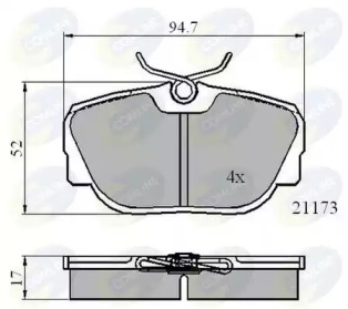 Комплект тормозных колодок COMLINE CBP0361