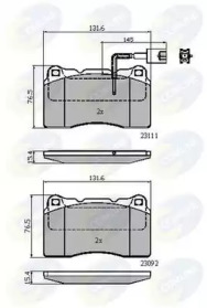 Комплект тормозных колодок COMLINE CBP11721