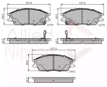 Комплект тормозных колодок COMLINE ADB3253