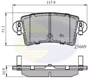 Комплект тормозных колодок COMLINE CBP01036